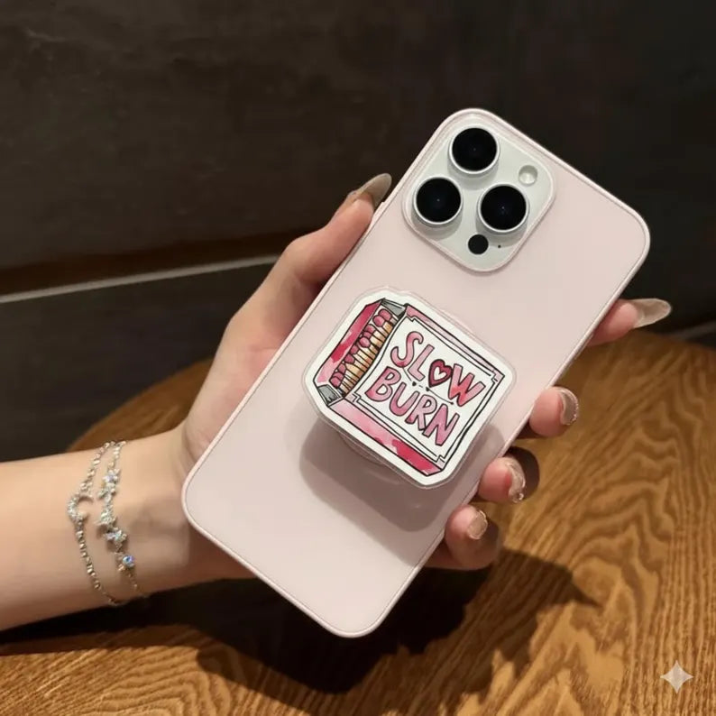 Slow Burn Magnetic Phone Grip – Magsafe Bookish Griptok, Heartwarming Book Lover Gift, Perfect Gift for Reading Lovers