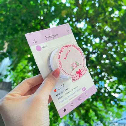 Twas the Night Before CMagnetic Phone Holder: Cute Snow Globe Phone Grip, Festive Phone Holder, Perfect Christmas Gift for Book Lover