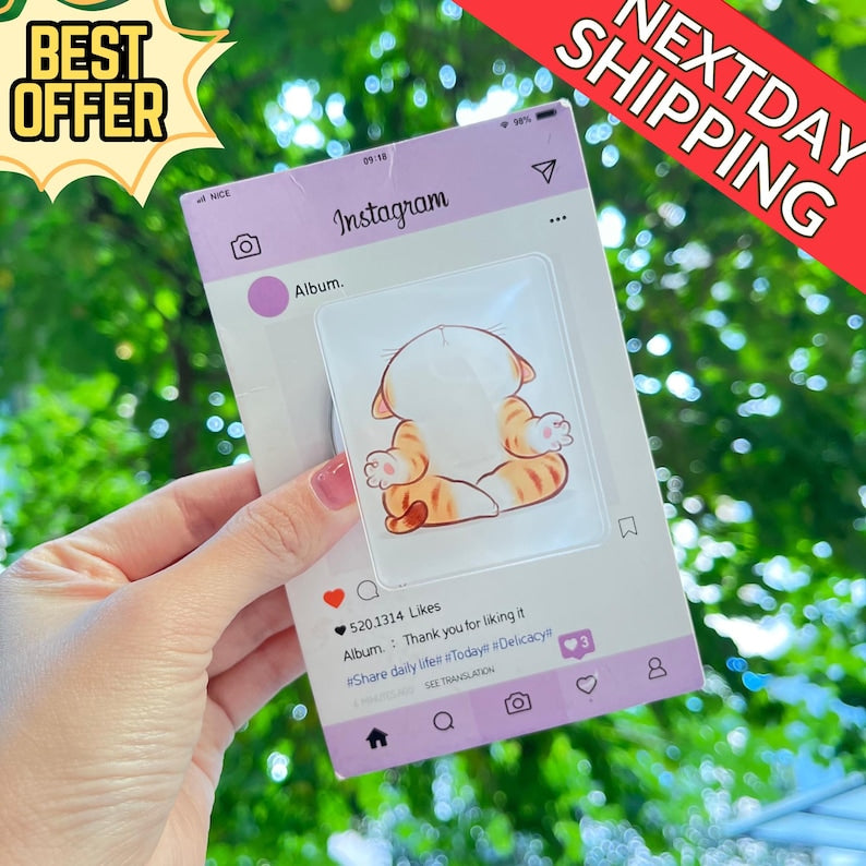 Cute Cat Magnetic Phone Stand: Adorable Cat Backside Phone Grip, Kawaii Magsafe Phone Holder, Perfect Gift for Cat Lovers