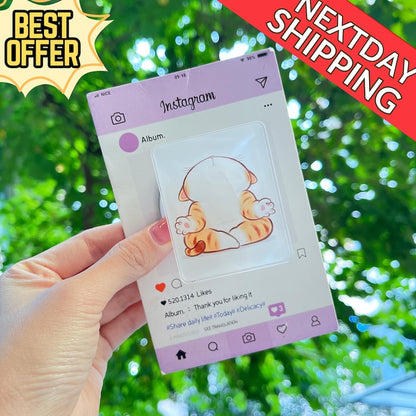 Cute Cat Magnetic Phone Stand: Adorable Cat Backside Phone Grip, Kawaii Magsafe Phone Holder, Perfect Gift for Cat Lovers