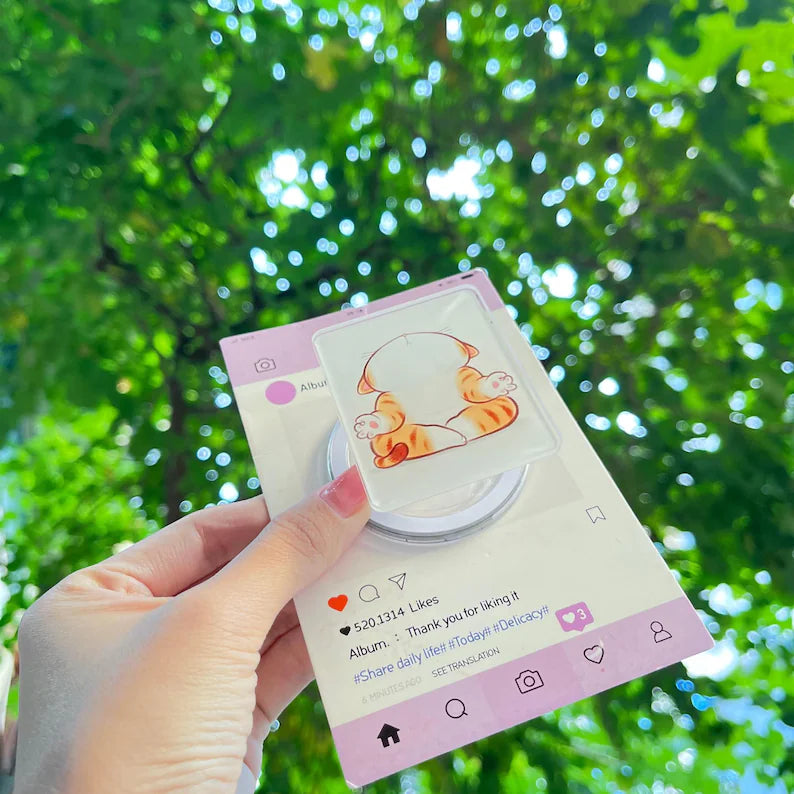 Cute Cat Magnetic Phone Stand: Adorable Cat Backside Phone Grip, Kawaii Magsafe Phone Holder, Perfect Gift for Cat Lovers