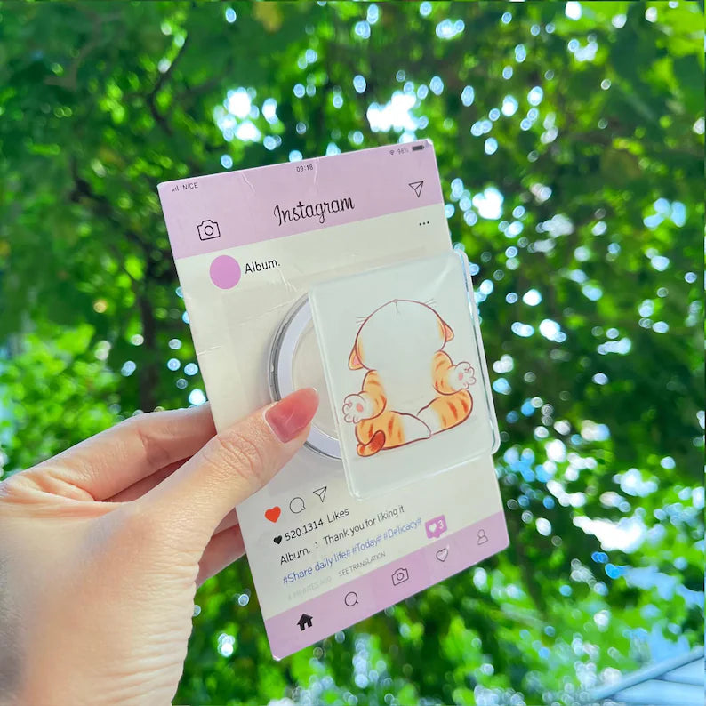 Cute Cat Magnetic Phone Stand: Adorable Cat Backside Phone Grip, Kawaii Magsafe Phone Holder, Perfect Gift for Cat Lovers