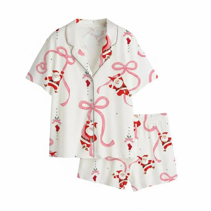 Coquette Christmas Pajama Set, Cartoon Loungewear, Mommy and Me Pjs, Matching PJs, Retro Mother Daughter Gift, Gift for Her PSJ785