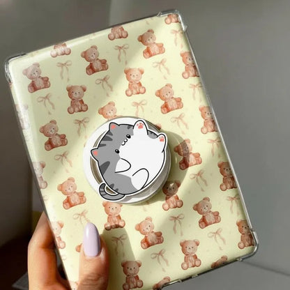 Chubby Kitty MagSafe Phone Grip: Cute Kitty Magnetic Phone Holder, Kawaii Animal Phone Stand, Gift for Cat Lovers or Cat Moms, Cat Griptok