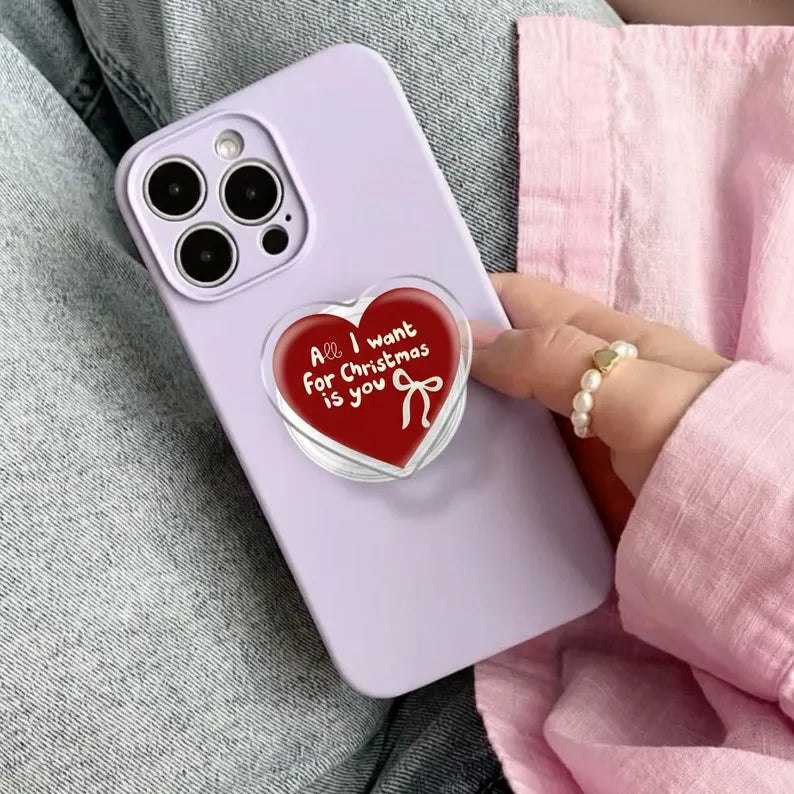 Ho Ho Ho Romance Books Magnetic Phone Grip: Santa MagSafe Phone Holder, Christmas Book Lover Gift, Holiday Stand, Cute Phone Accessory