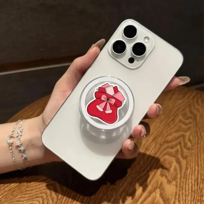 Christmas Stocking MagSafe Phone Grip: Cute Holiday Stocking Magnetic Kindle Grip with Gifts, Festive Phone Holder, Christmas Gift for Her