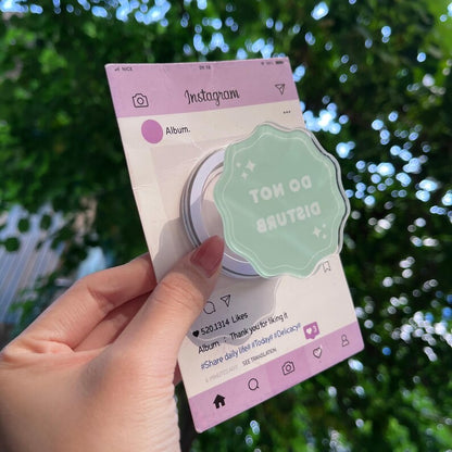 Do Not Disturb Magnetic Kindle Stand: Cute Mint Green Phone Grip, Magsafe Phone Holder, Perfect Gift for Introverts