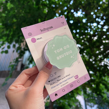 Do Not Disturb Magnetic Kindle Stand: Cute Mint Green Phone Grip, Magsafe Phone Holder, Perfect Gift for Introverts