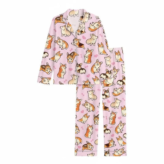 Corgi Dog Pajama Set, Dog Lover PJs, Matching Family Sleepwear, Christmas Gift, Gift For Her PSJ1682