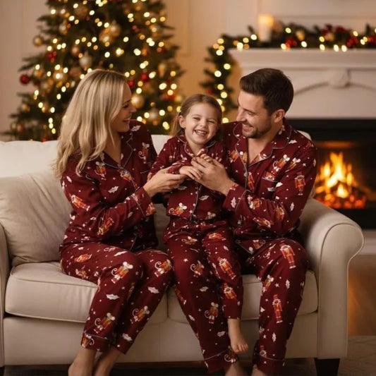 Matching family Nutcracker Christmas Pajama Set, Cartoon Loungewear, Matching PJs, Retro Mother Daughter Gift, Gift for Her PSJ1683