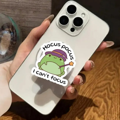 Hocus Pocus Frog MagSafe Phone Grip: Cute Witch Frog Magnetic Phone Stand, Kawaii Spellbound Holder, Funny Gift for Teens & Students