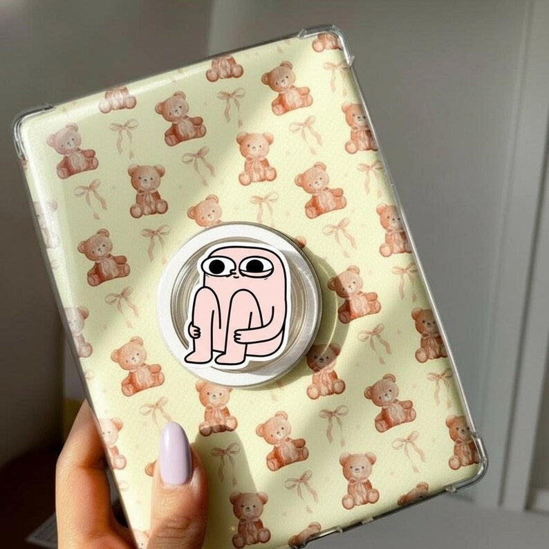 Sad Cartoon Magnetic Phone Grip, Funny Magsafe Phone Stand for Introvert, Cute Social Phone Accessory, Gift for Introverts, Quirky Grip