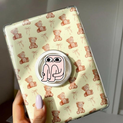 Sad Cartoon Magnetic Phone Grip, Funny Magsafe Phone Stand for Introvert, Cute Social Phone Accessory, Gift for Introverts, Quirky Grip