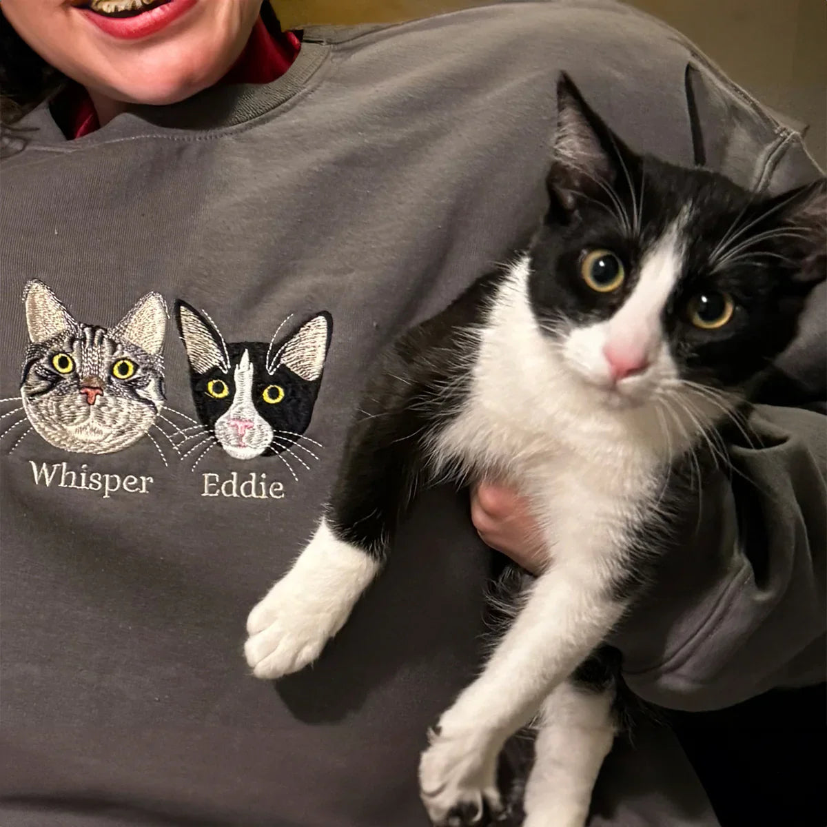 Embroidered Custom Cat Sweatshirt