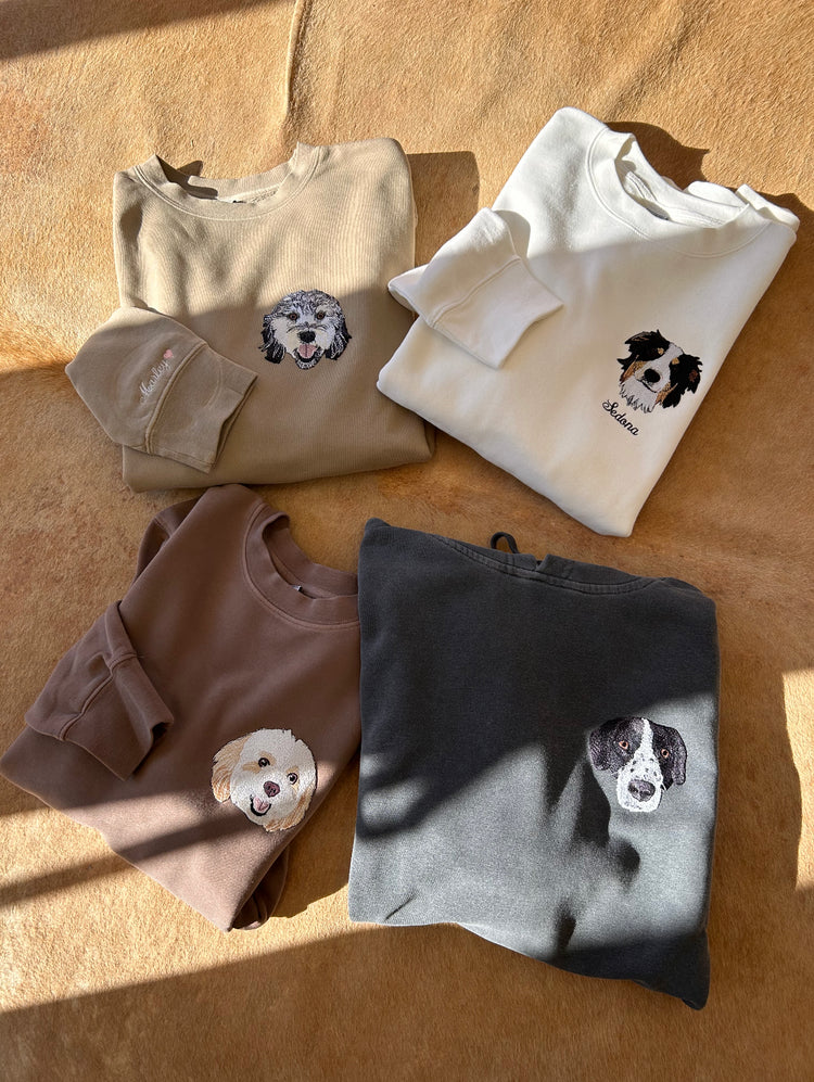Custom Pet Embroidered Sweatshirt