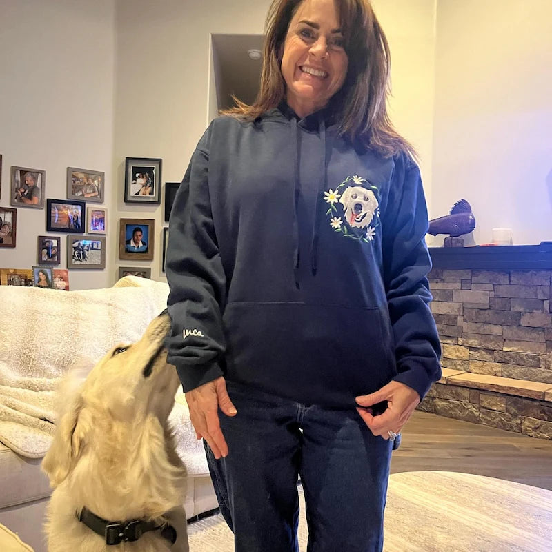 Embroidered Custom Cat and Dog Sweatshirt for Pets