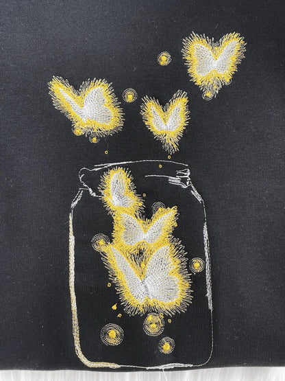 Embroidered Magic Luminous Butterfly Sweatshirt
