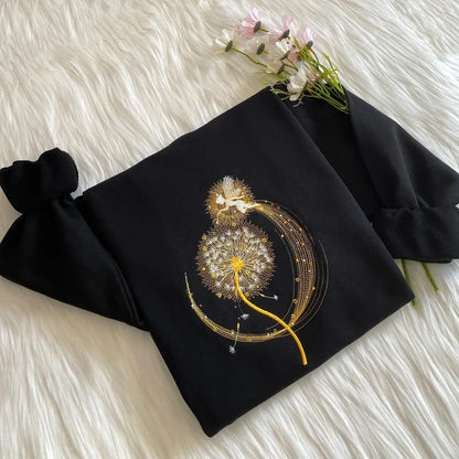 Embroidered Magic Dandelion and Fairy Sweatshirt