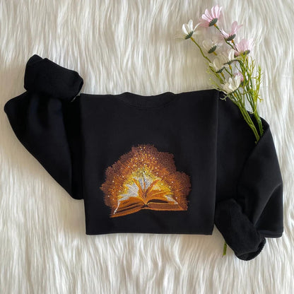 Embroidered Magic Luminous Book Sweatshirt
