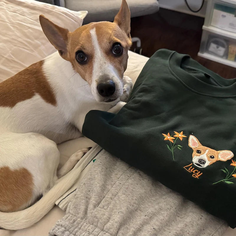 Embroidered Custom Cat and Dog Sweatshirt for Pets